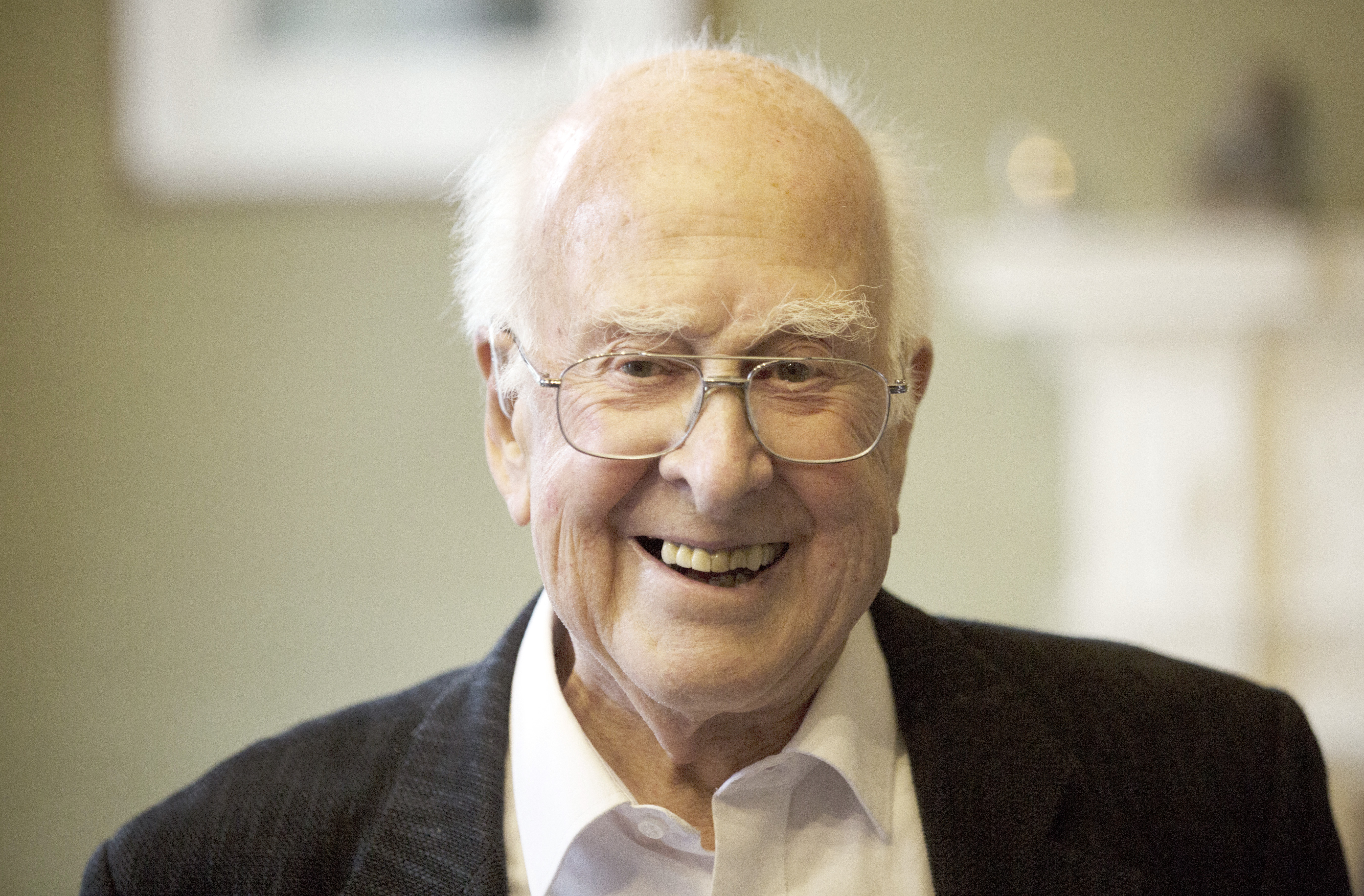 Photograph of Peter Higgs